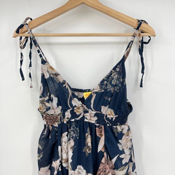 Agua Bendita | Madame Vania Maxi Dress Navy Floral M - Picture 6 of 13